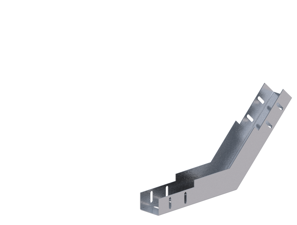 Лоток монтажный угловой 45 вверх ЛУ45В.50.50.366.1.1
