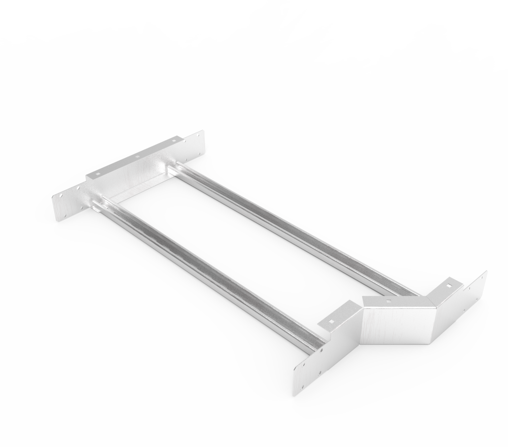 Кабельрост угловой  с R=100 мм редукторный левый  РУ1РЛ.800.100.100.2.2