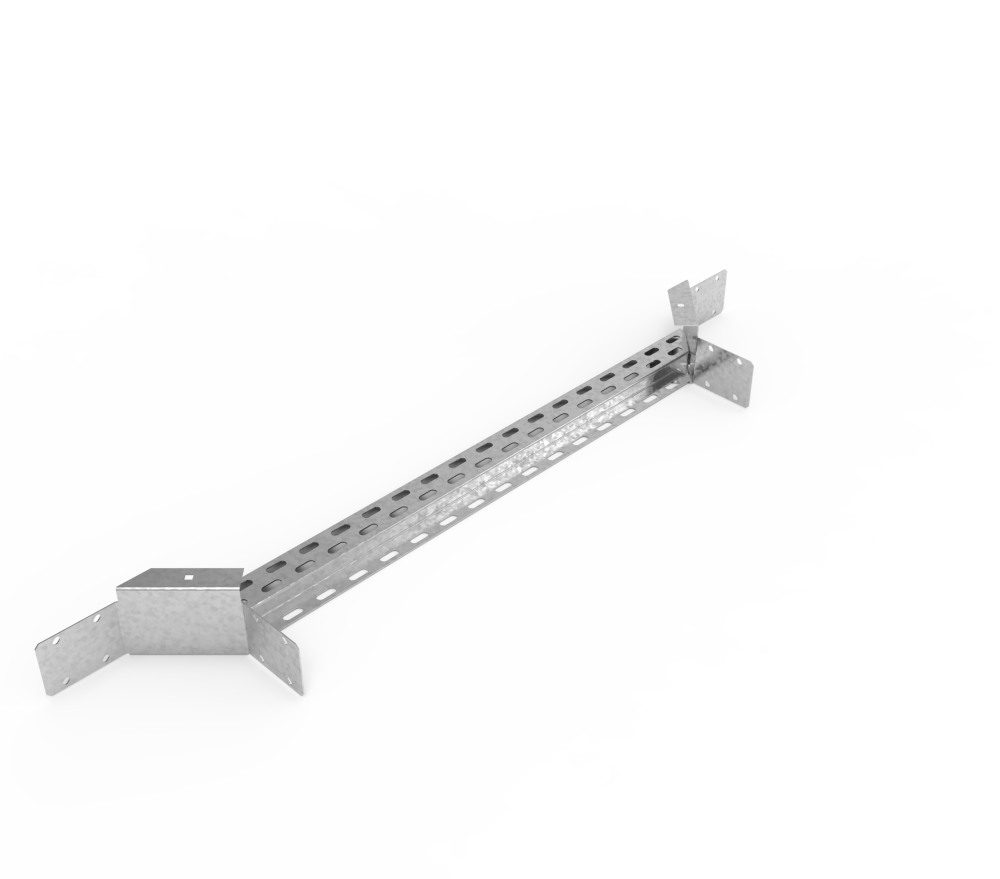 Кабельрост угловой  с R=100 мм ответвительный горизонтальный РУ1ОГ.800.100.100.2,5.1