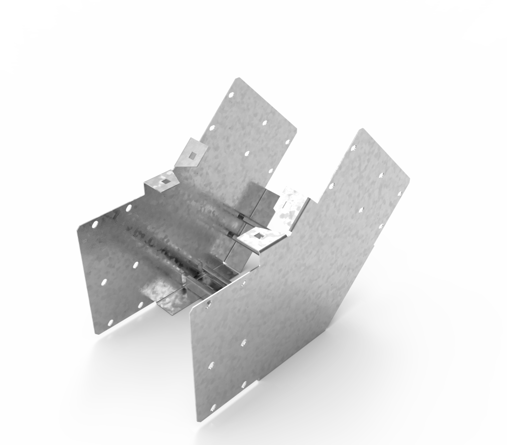 Кабельрост угловой  с R=100 мм 45 вверх РУ145В.300.200.100.1,5.1