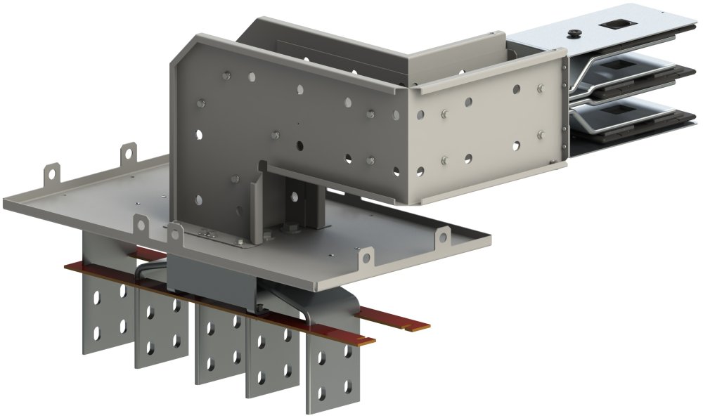 Секция присоединительная к шкафу угловая горизонтальная в пространстве левая ШМА 5.10.5000.58