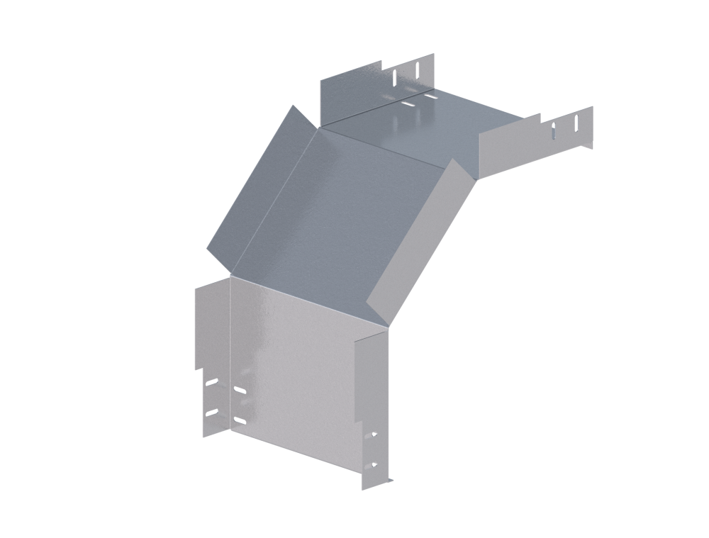 Лоток монтажный угловой 90 вниз ЛУ90Н.300.150.454.1,5.6