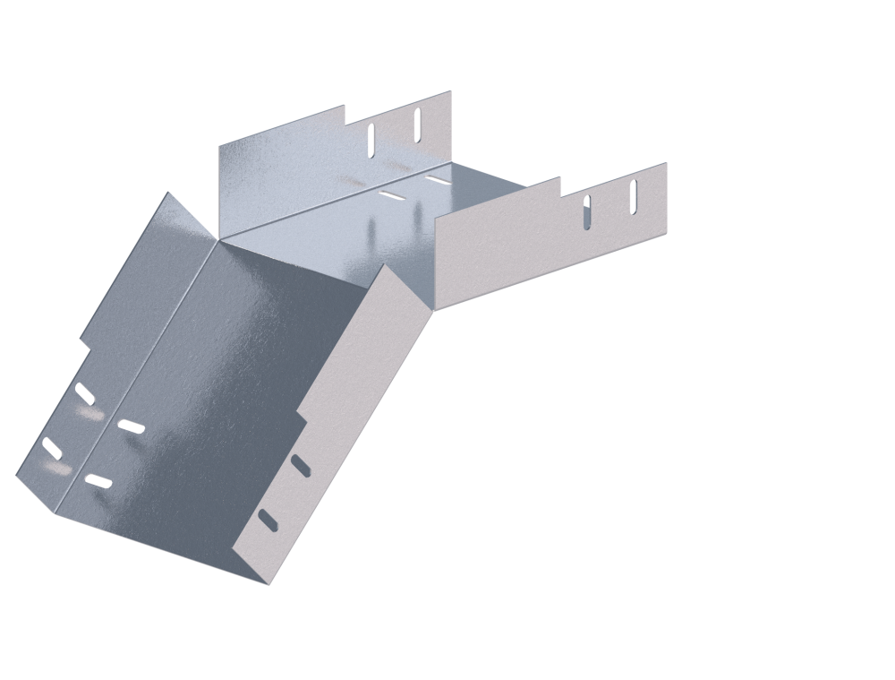 Лоток монтажный угловой 45 вниз ЛУ45Н.200.150.408.1,5.1