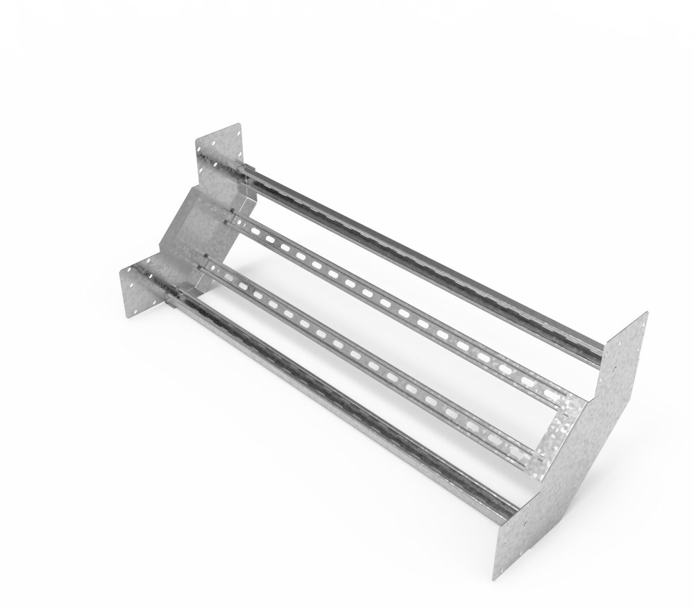 Кабельрост угловой  с R=100 мм 90 вверх РУ190В.1000.150.100.2,5.1