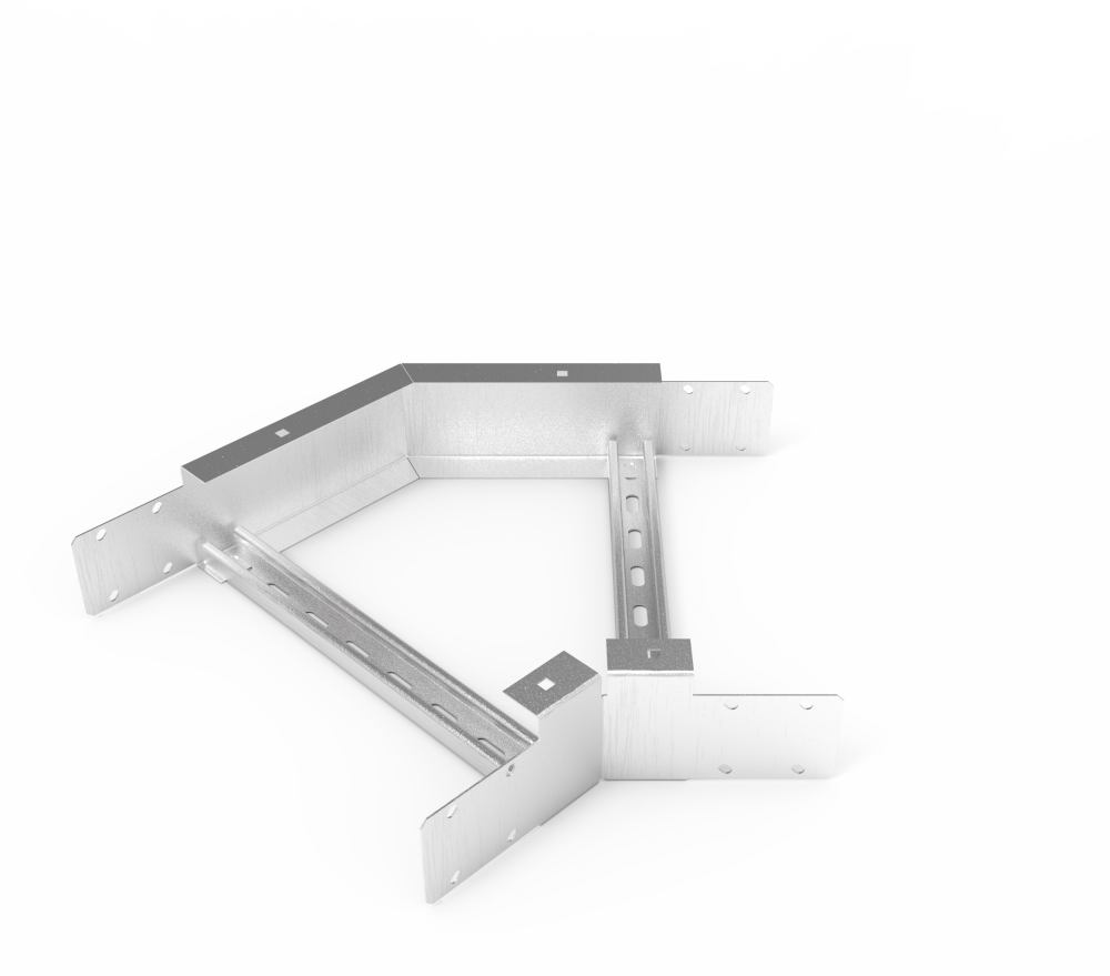 Кабельрост угловой  с R=100 мм 45 горизонтальный РУ145Г.400.100.100.2.2