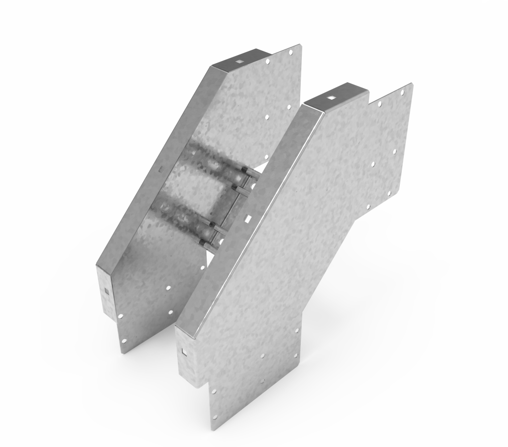 Кабельрост угловой  с R=100 мм 90 вниз РУ190Н.200.200.100.3.1
