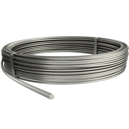 Проводник круглый проволока шириной  8 мм, высотой 8 мм, длиной 1000 мм, толщиной (диаметром) 8 мм с горячеоцинкованным покрытием ЗПКП.8.8.1000.8.1