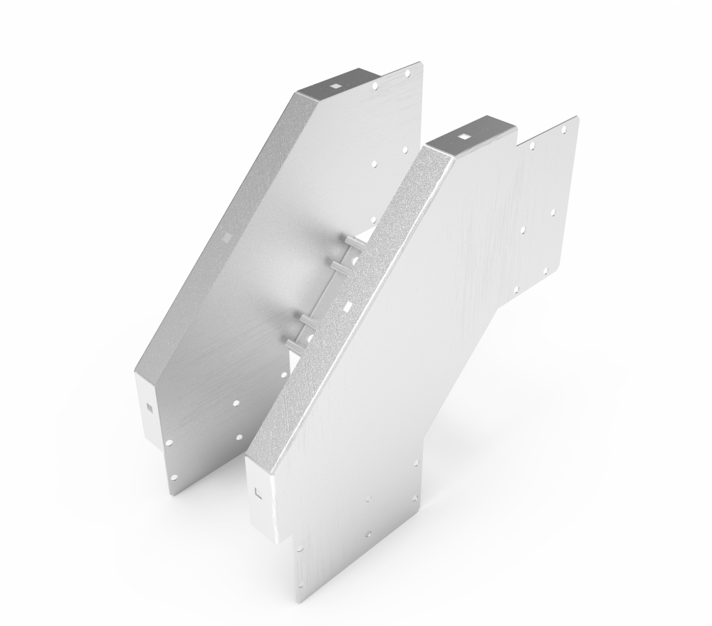 Кабельрост угловой  с R=100 мм 90 вниз РУ190Н.300.200.100.1,5.1