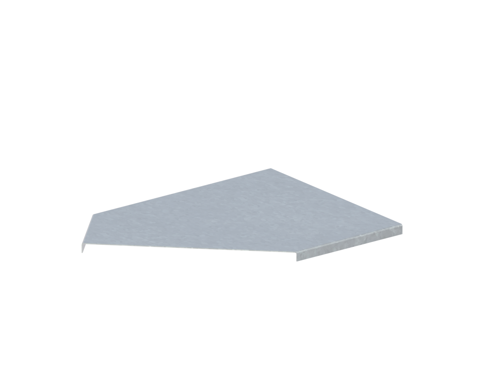 Крышка лотка монтажного углового 45 горизонтального ЛР45Г.300.15.410.1,5.6