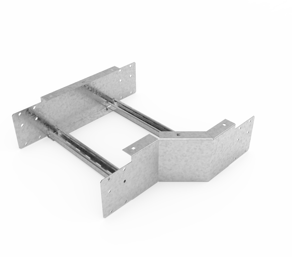 Кабельрост угловой  с R=100 мм редукторный левый  РУ1РЛ.500.150.100.3.1