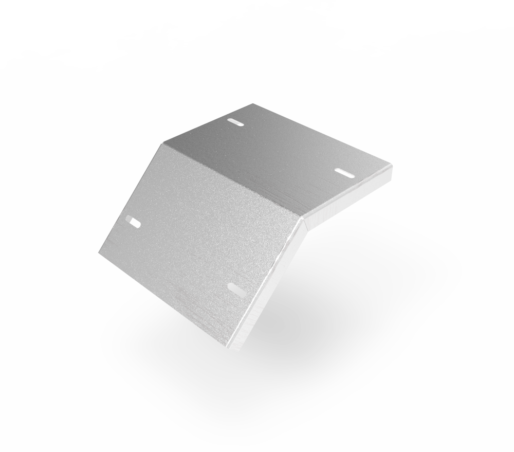 Крышка кабельроста углового с R=100 мм 45 вниз РК145Н.300.20.100.1,5.2