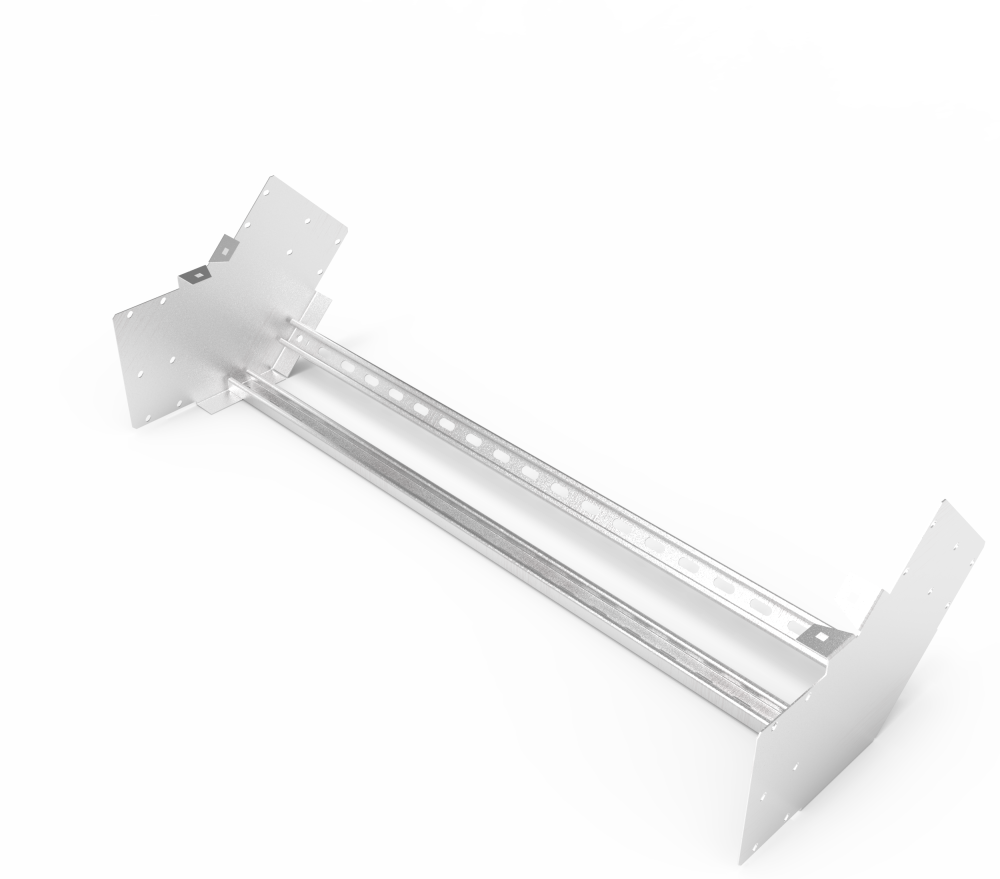 Кабельрост угловой  с R=100 мм 45 вверх РУ145В.1000.200.100.2.2