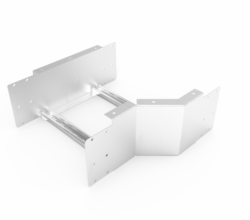 Кабельрост угловой  с R=100 мм редукторный левый  РУ1РЛ.400.200.100.2.2