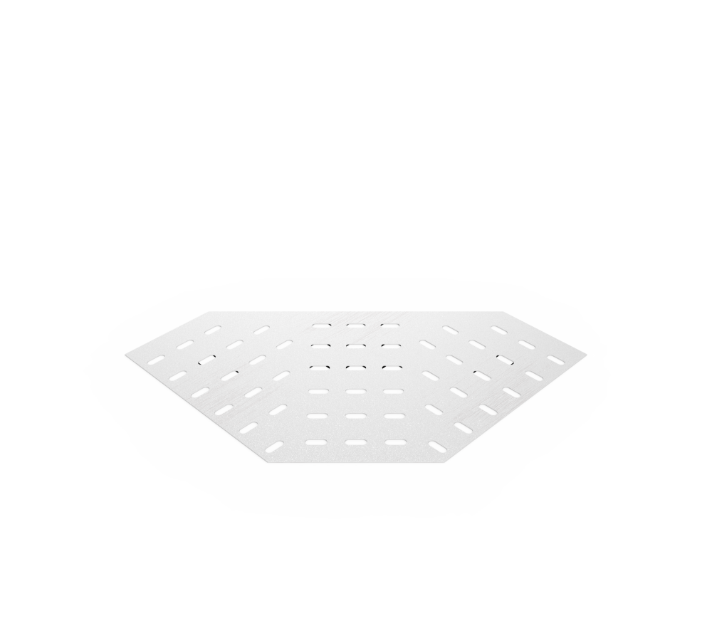 Дно кабельроста углового с R=100 мм 90 горизонтальный РД190Г.500.0.100.1,5.2