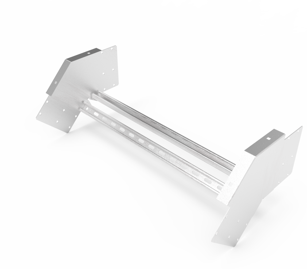 Кабельрост угловой  с R=100 мм 45 вниз РУ145Н.900.200.100.2.2