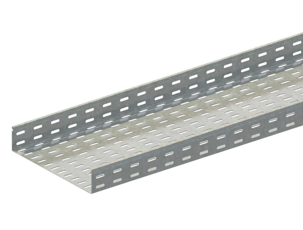 Лоток монтажный прямой перфорированный замковый ЛППЗ.300.80.2000.0,55.2
