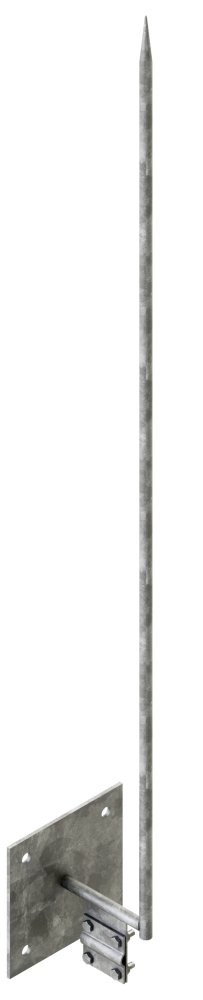 Мачта шпиль на дымоход шириной  100 мм, высотой 150 мм, длиной 1500 мм, толщиной (диаметром) 12 мм с горячеоцинкованным покрытием ЗМШД.100.150.1500.12.1