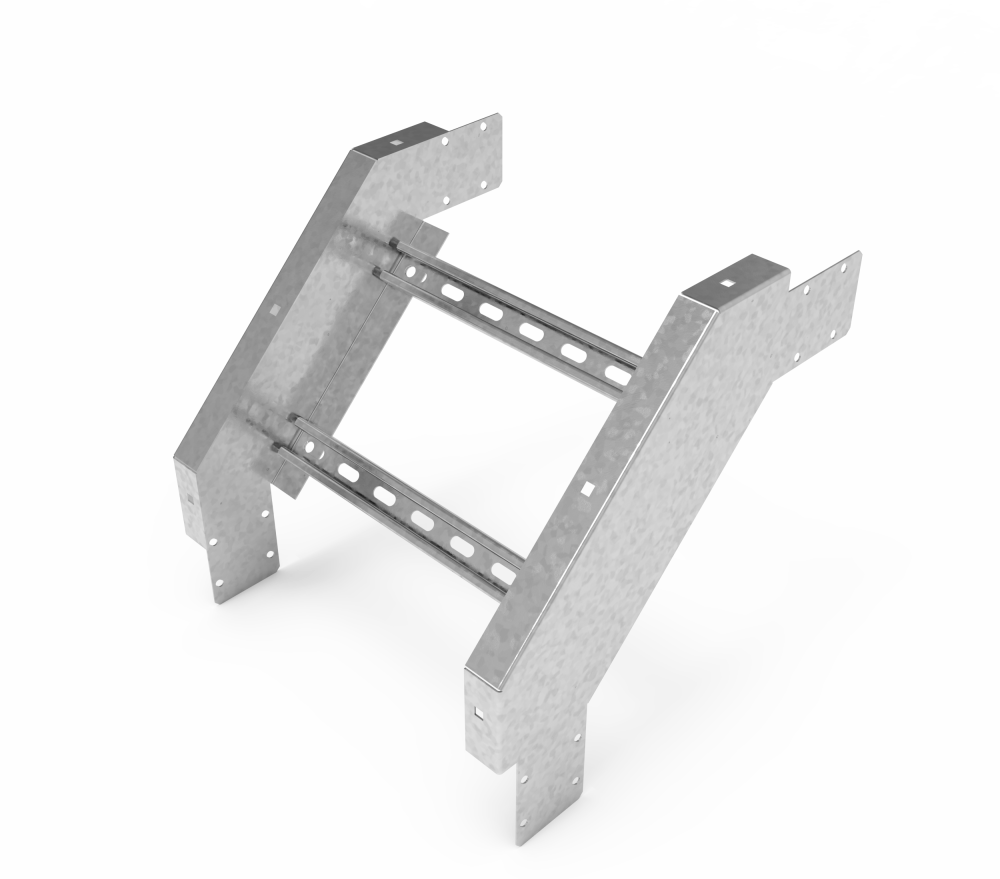 Кабельрост угловой  с R=100 мм 90 вниз РУ190Н.400.100.100.3.1