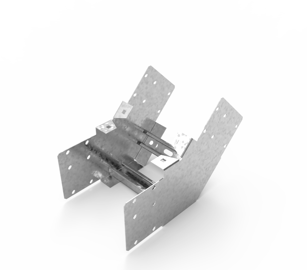 Кабельрост угловой  с R=100 мм 45 вверх РУ145В.300.150.100.1,5.1