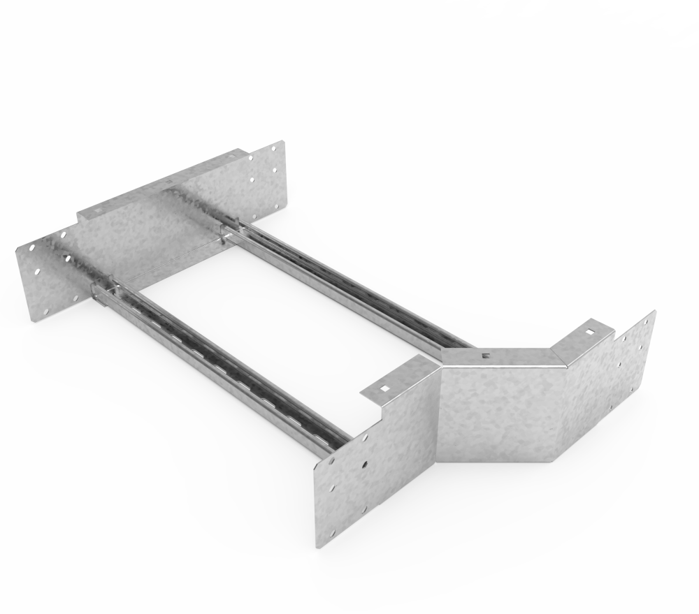 Кабельрост угловой  с R=100 мм редукторный левый  РУ1РЛ.700.150.100.2,5.1