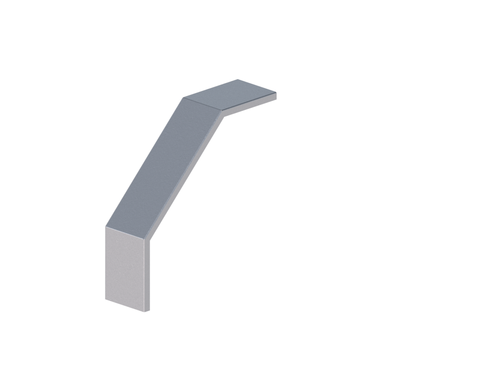 Крышка лотка монтажного углового 90 вниз  ЛР90Н.100.15.356.2.1