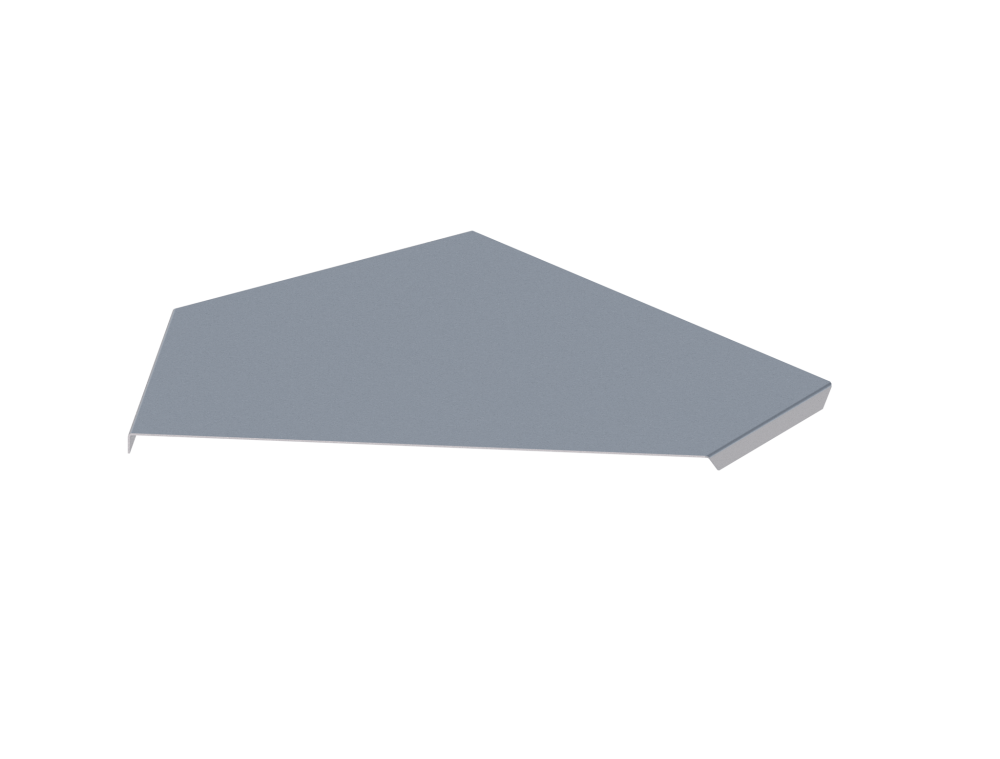 Крышка лотка монтажного углового 45 горизонтального ЛР45Г.400.15.460.1.1