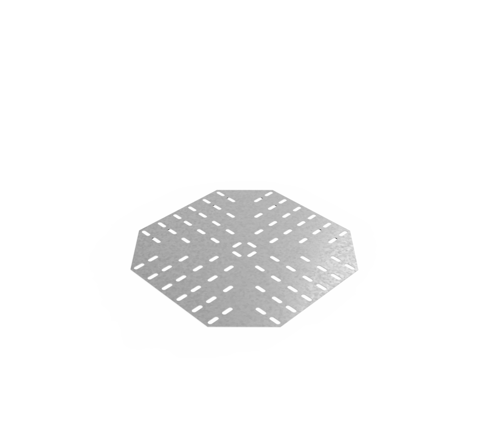 Дно кабельроста углового с R=100 мм крестообразный горизонтальный РД1КГ.500.0.100.1,5.1