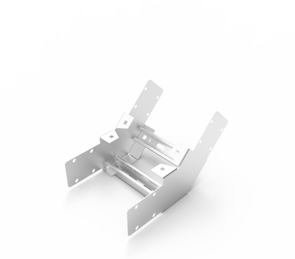 Кабельрост угловой  с R=100 мм 45 вверх РУ145В.200.100.100.2.2