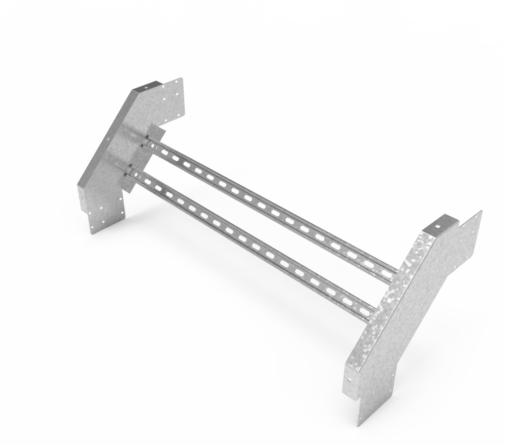 Кабельрост угловой  с R=100 мм 90 вниз РУ190Н.1000.150.100.2.1