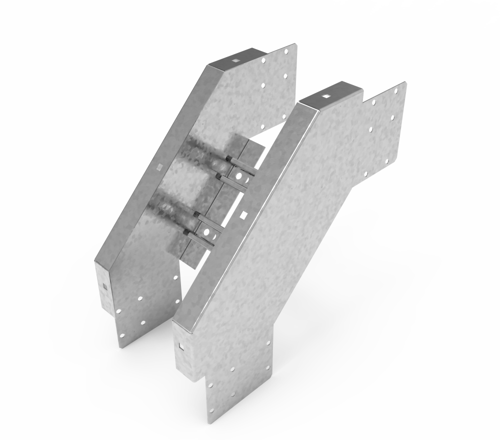 Кабельрост угловой  с R=100 мм 90 вниз РУ190Н.300.150.100.2.1