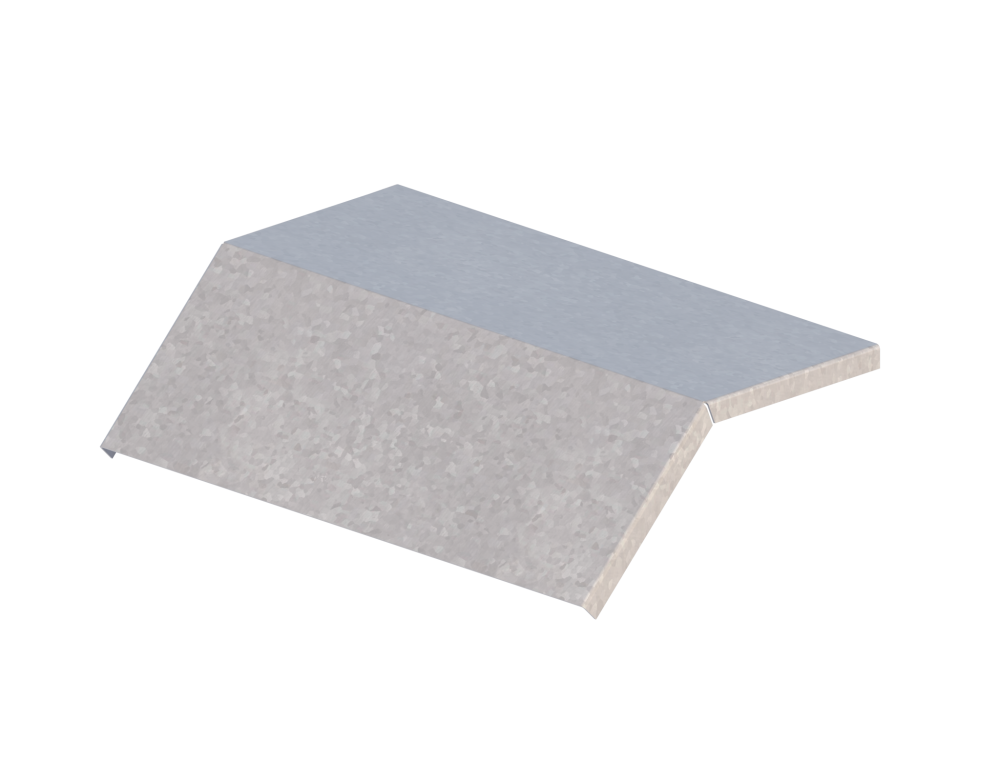 Крышка лотка монтажного углового 45 вниз ЛР45Н.500.10.250.1.4