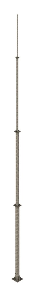 Мачта серии 35 отдельностоящая на анкерном блоке  шириной  240 мм, высотой 240 мм, длиной 7500 мм, толщиной (диаметром) 76 мм с горячеоцинкованным покрытием ЗМА.240.240.7500.76.1