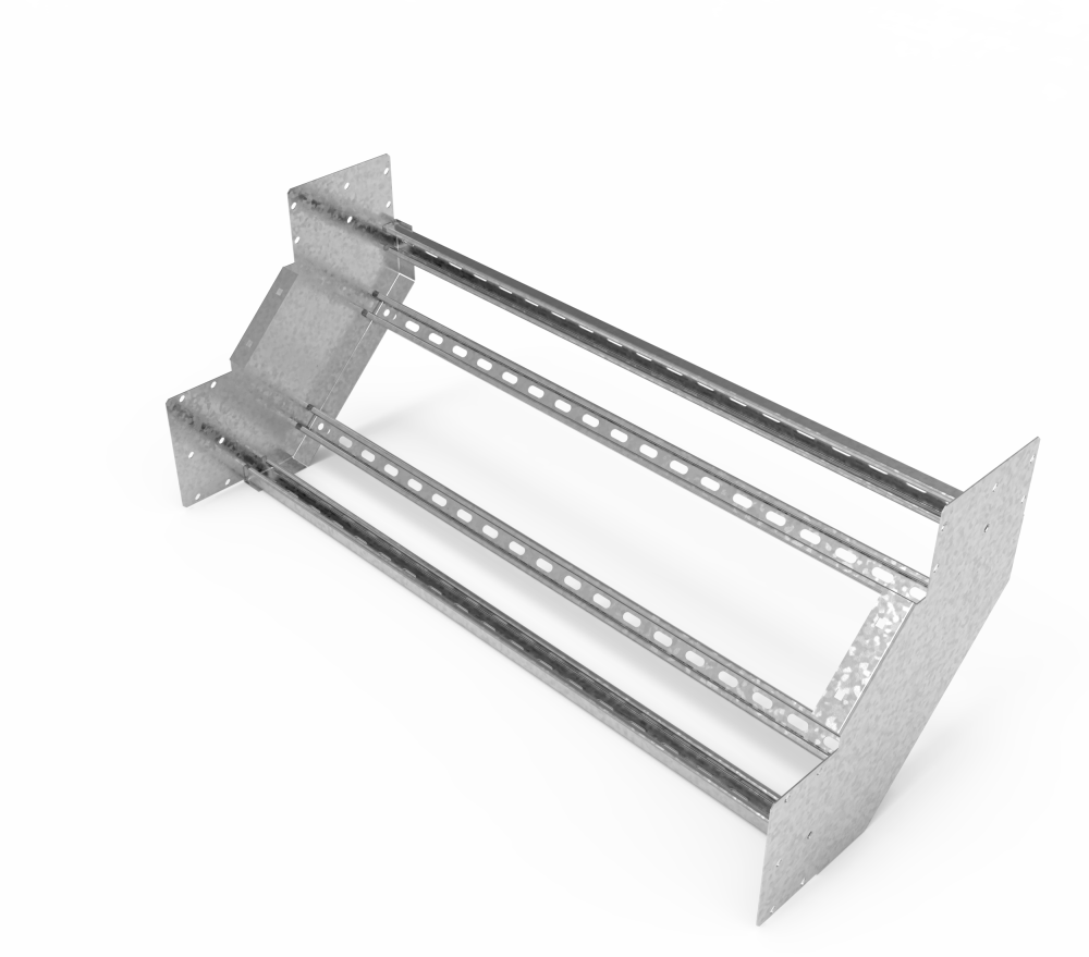 Кабельрост угловой  с R=100 мм 90 вверх РУ190В.1000.200.100.2.1