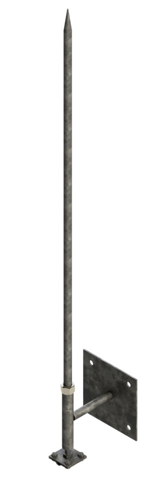 Мачта серии 40 на конструкции дымоход шириной  22 мм, высотой 22 мм, длиной 3000 мм, толщиной (диаметром) 16 мм нержавеющая сталь ЗМКД.22.22.3000.16.6