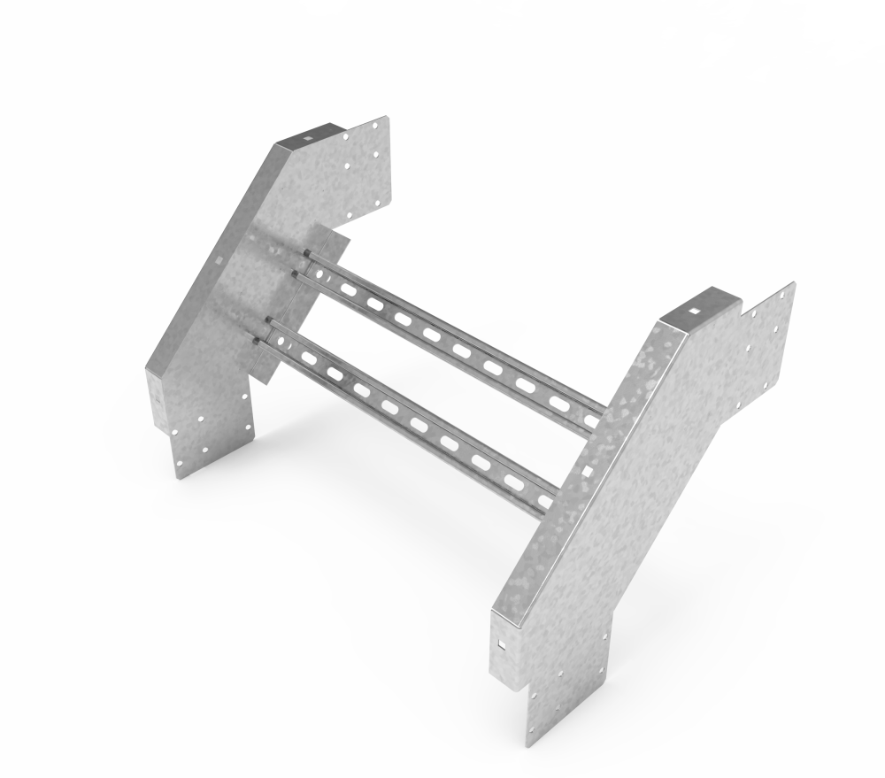 Кабельрост угловой  с R=100 мм 90 вниз РУ190Н.600.150.100.3.1