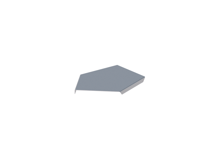 Крышка лотка монтажного углового 45 горизонтального ЛР45Г.150.15.284.1,5.1