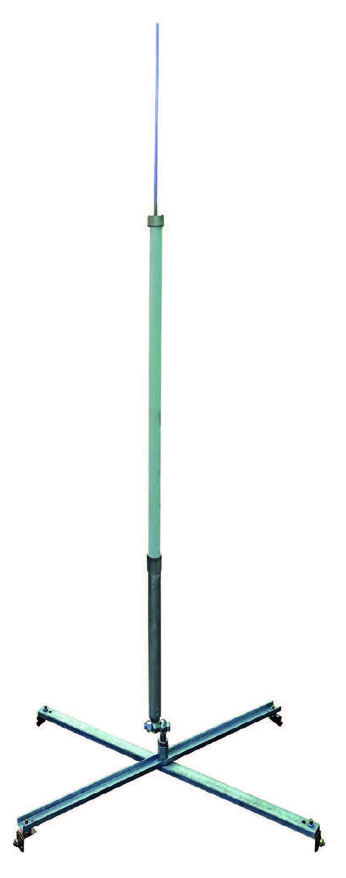 Мачта серии 40 на конструкции фальцевой кровле высоковольтного провода шириной  500 мм, высотой 500 мм, длиной 1500 мм, толщиной (диаметром) 50 мм нержавеющая сталь ЗМККВ.500.500.1500.50.6