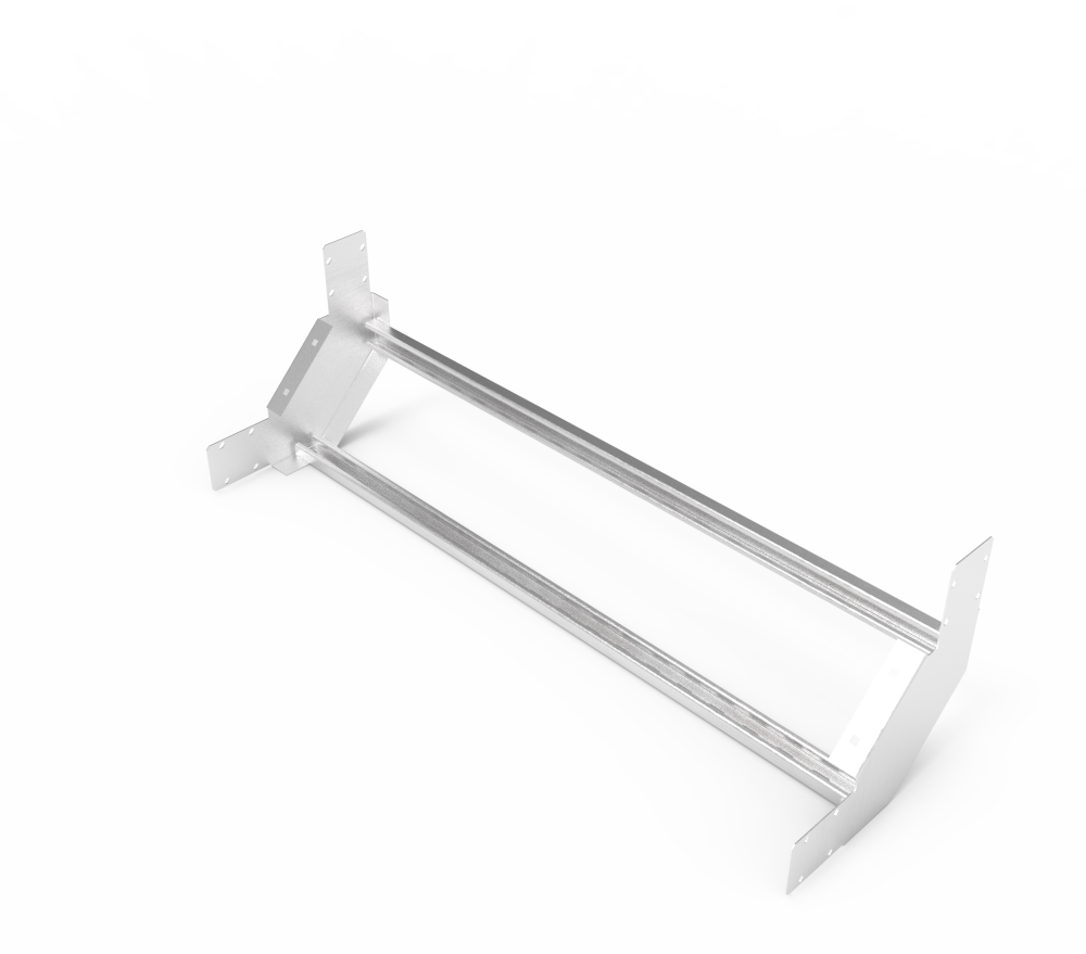 Кабельрост угловой  с R=100 мм 90 вверх РУ190В.1000.100.100.2.2