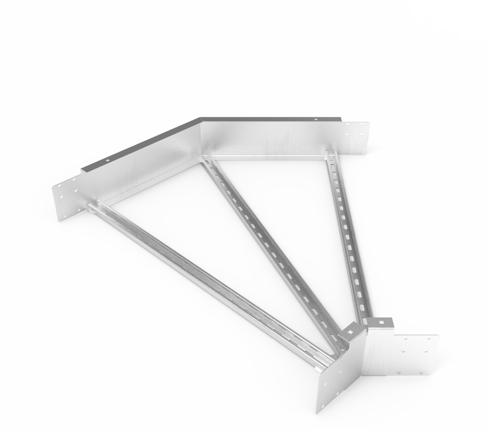 Кабельрост угловой  с R=100 мм 45 горизонтальный РУ145Г.1000.150.100.1,5.2