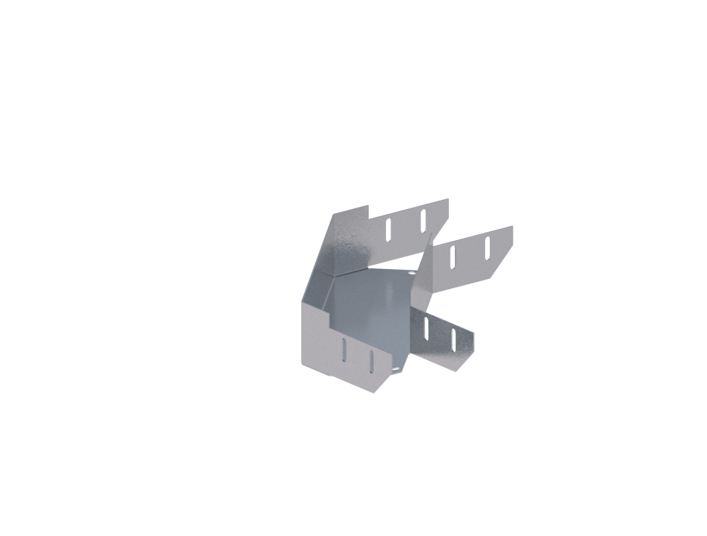 Лоток монтажный угловой 90 горизонтальный ЛУ90Г.100.80.328.1.1