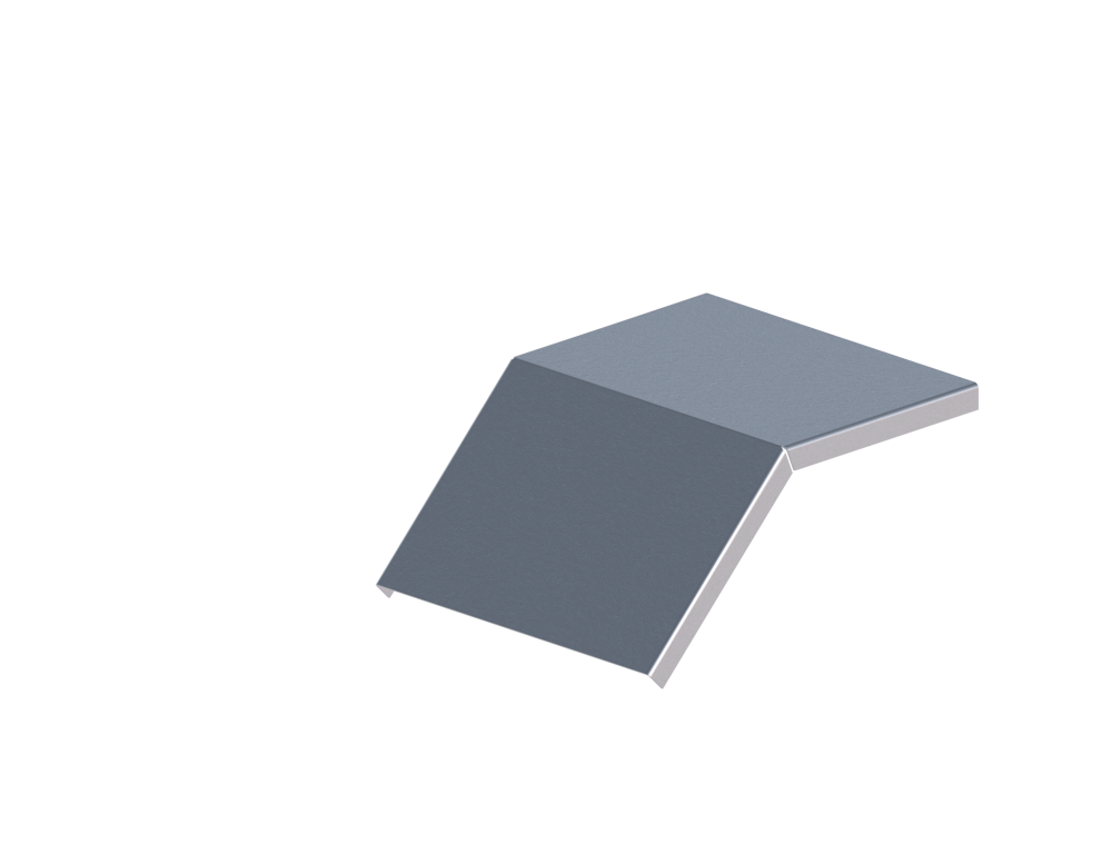 Крышка лотка монтажного углового 45 вниз ЛР45Н.200.15.250.1,2.1