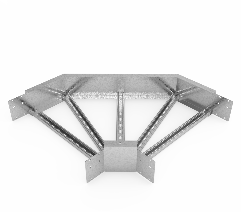 Кабельрост угловой  с R=100 мм 90 горизонтальный РУ190Г.700.150.100.2,5.1