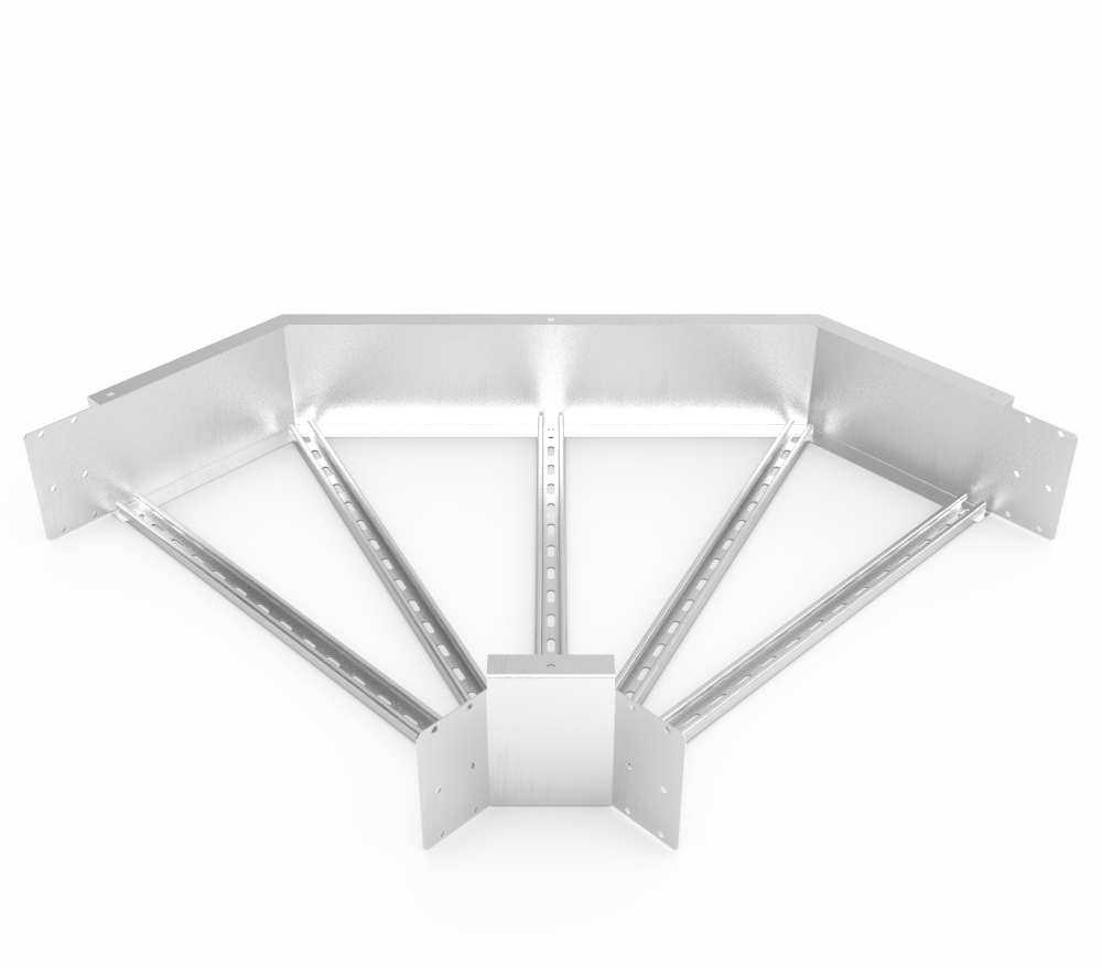 Кабельрост угловой  с R=100 мм 90 горизонтальный РУ190Г.900.200.100.2.2