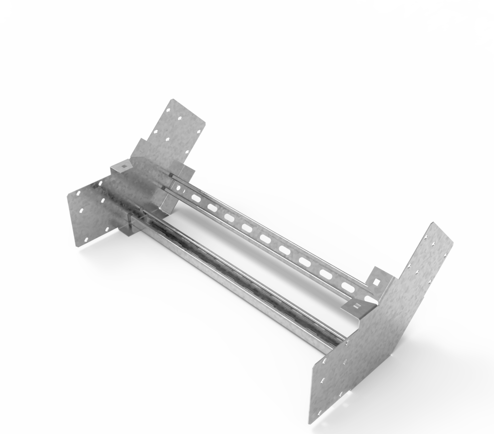 Кабельрост угловой  с R=100 мм 45 вверх РУ145В.600.150.100.2.1