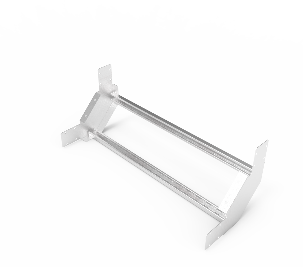 Кабельрост угловой  с R=100 мм 90 вверх РУ190В.800.100.100.1,5.2