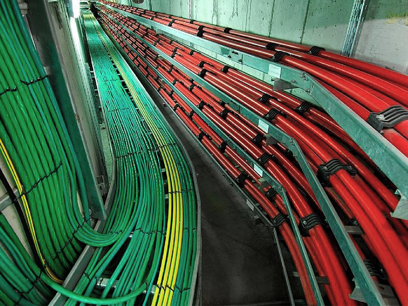 Кабельная трасса из лестничных лотков