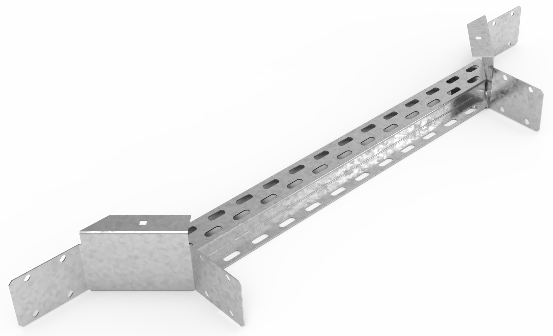 Кабельрост угловой  с R=100 мм ответвительный горизонтальный РУ1ОГ.600.150.100.2.2