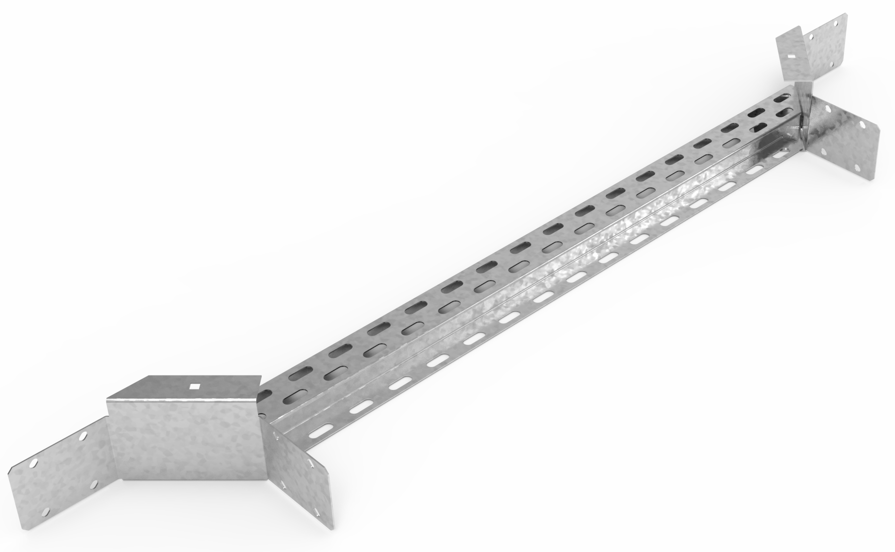 Кабельрост угловой  с R=100 мм ответвительный горизонтальный РУ1ОГ.900.200.100.2.2