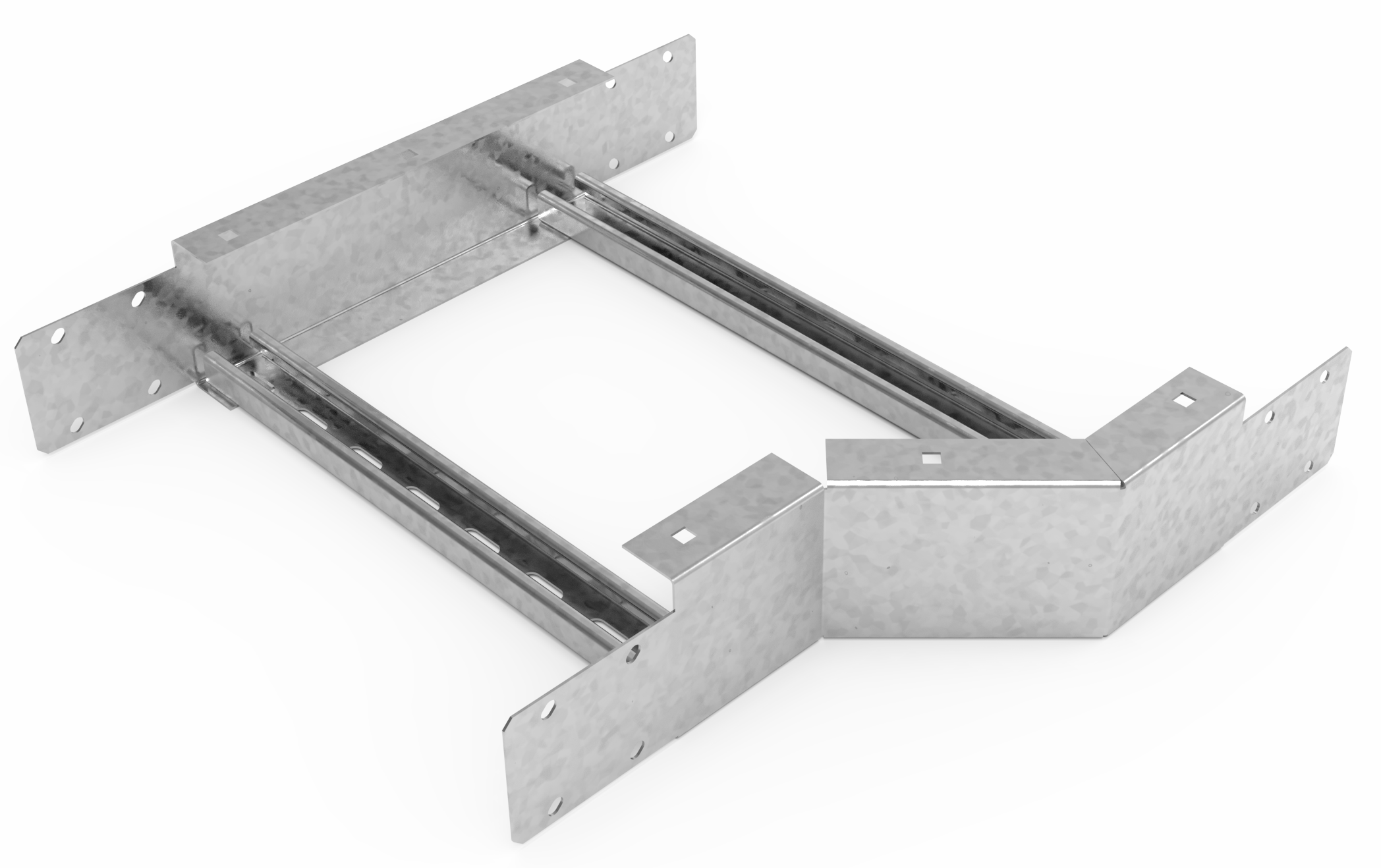 Кабельрост угловой  с R=100 мм редукторный левый  РУ1РЛ.400.150.100.2.2