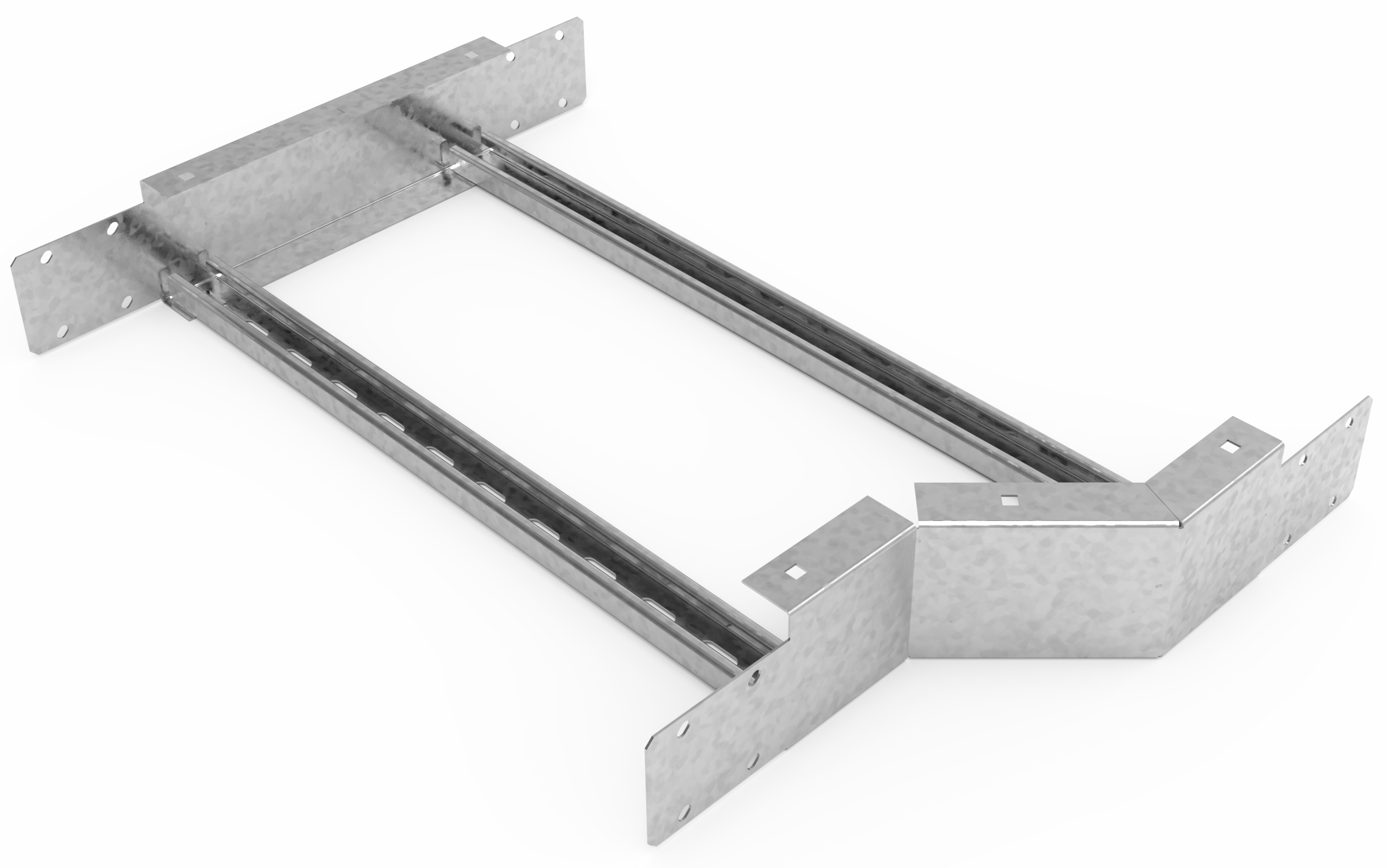 Кабельрост угловой  с R=100 мм редукторный левый  РУ1РЛ.700.150.100.2.1